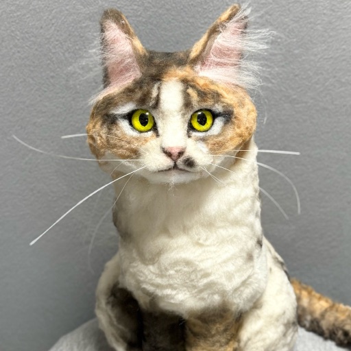 A猫 アンティークな茶トラ猫のアートドール【ハンドメイド ぬいぐるみ